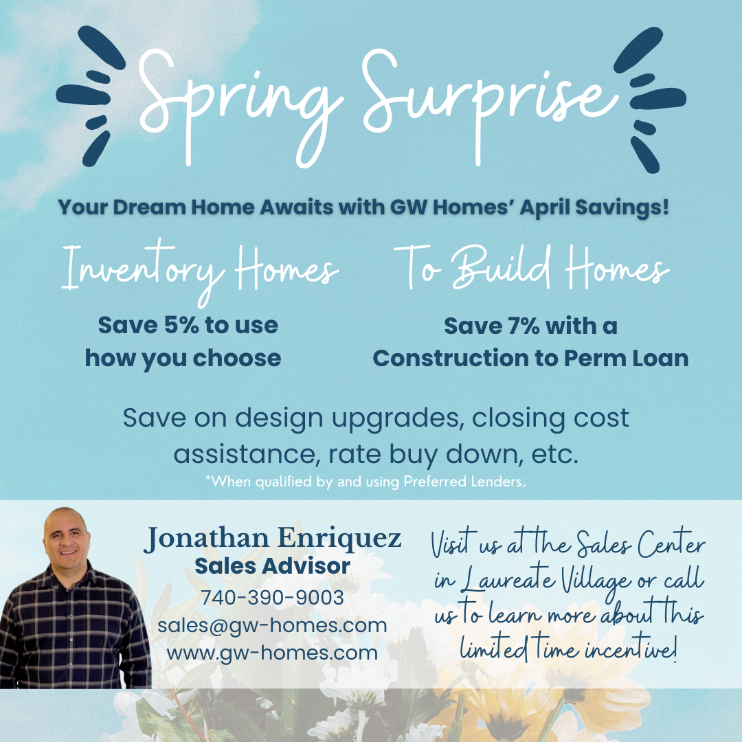GW Homes Spring Incentive Graphic