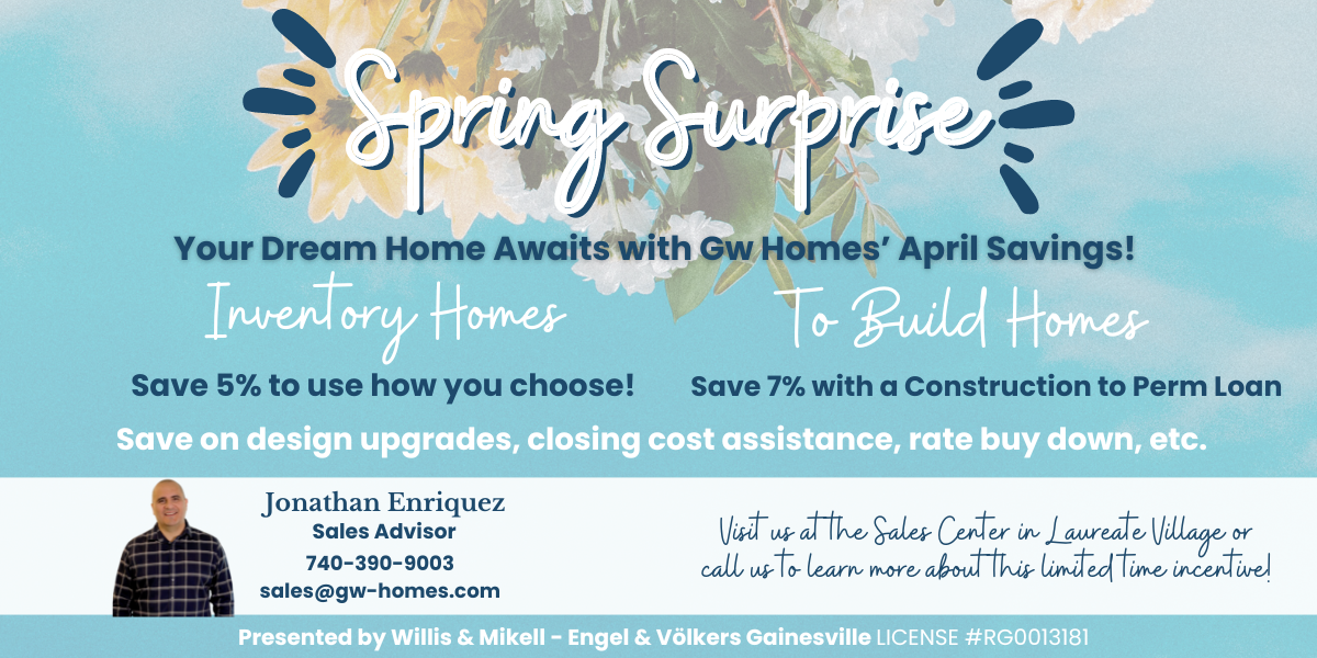 GW Homes April Incentive